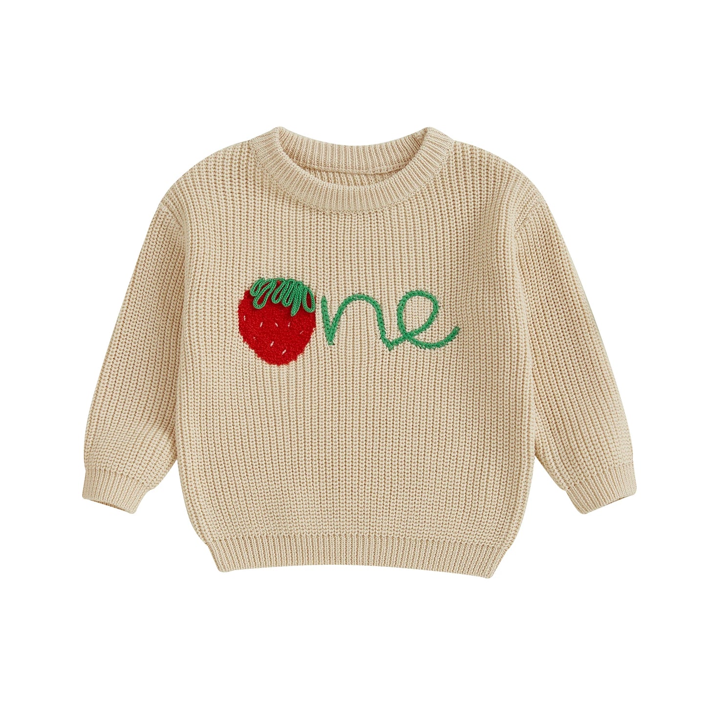 strawberry one kids knit crew sweater