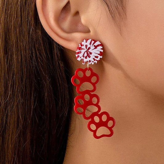 animal paw drop earrings - basil boutique