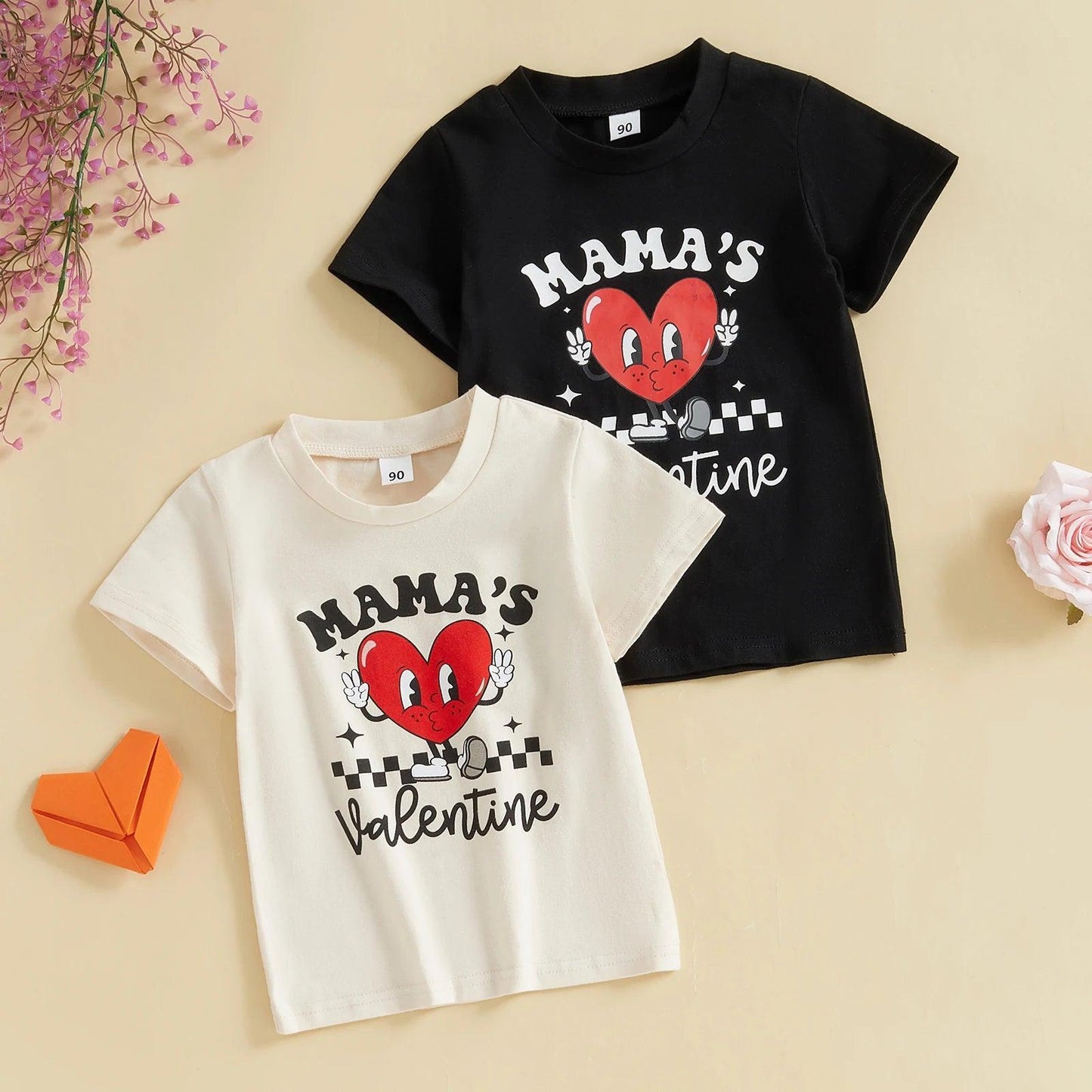 mama's valentine kids t-shirt