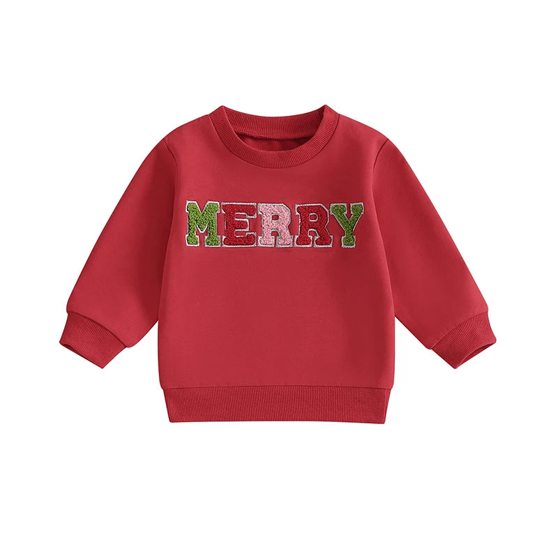 mama + mini merry matching crew sweatshirts