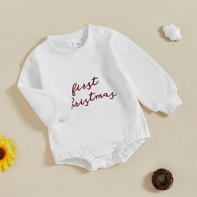 first christmas onesie - basil boutique