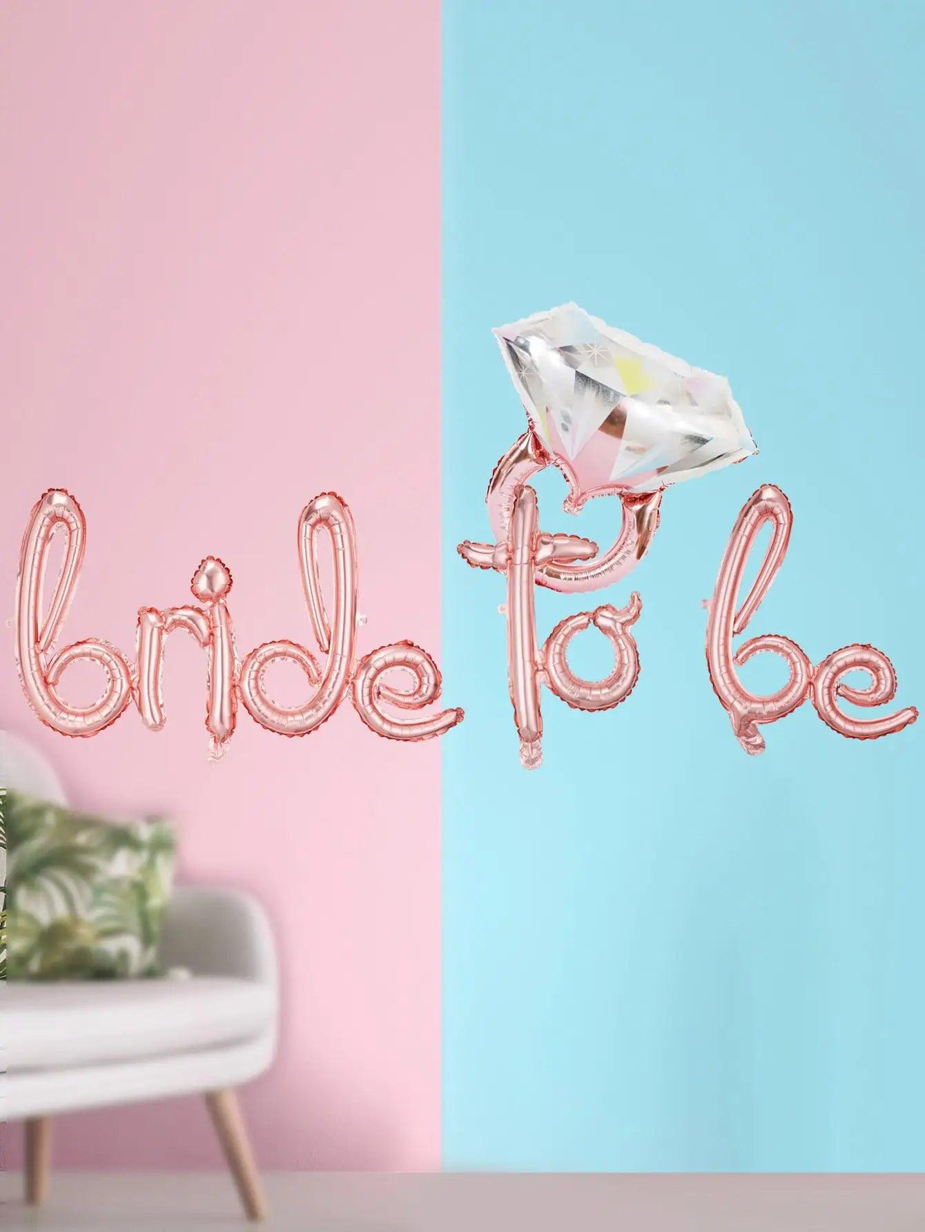 bride-to-be script balloon banner