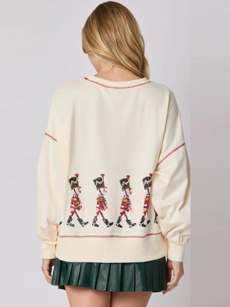 nutcracker sequin crew sweater