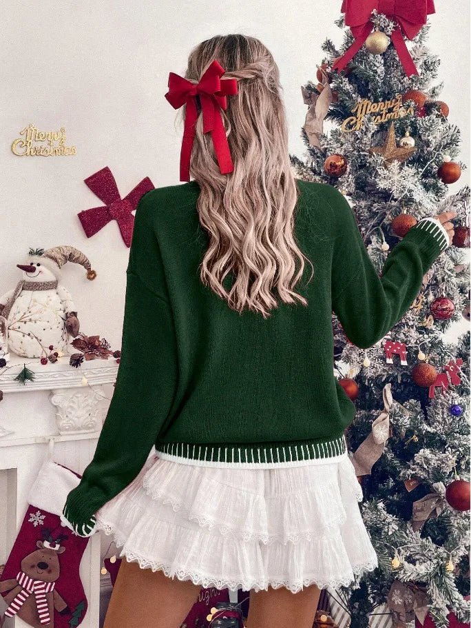 merry knit crew sweater