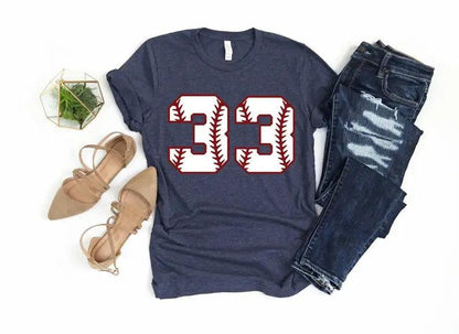 personalized baseball number t-shirt - basil boutique