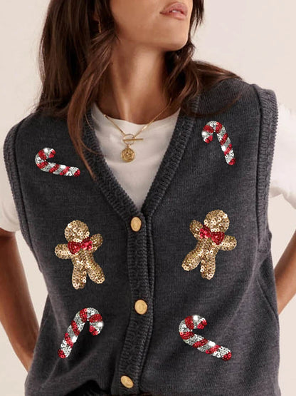 christmas sequin vest