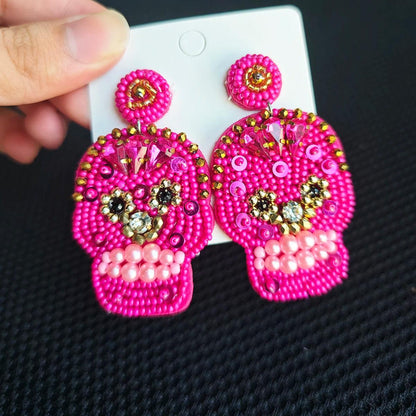 halloween beaded earrings - basil boutique