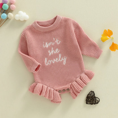 isn't she lovely ruffle onesie