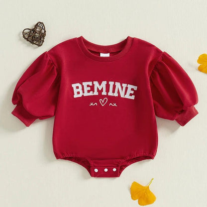 be mine puff sleeve onesie