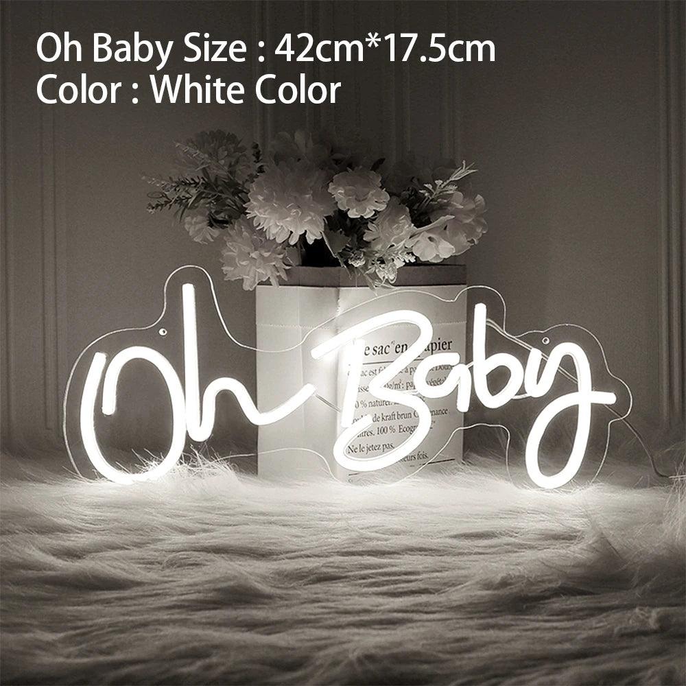 oh baby neon sign - basil boutique