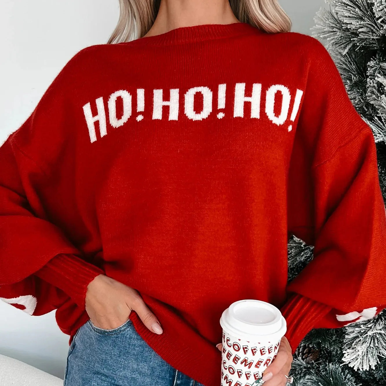 merry christmas knit sweater