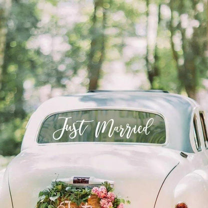 just married car sticker - basil boutique