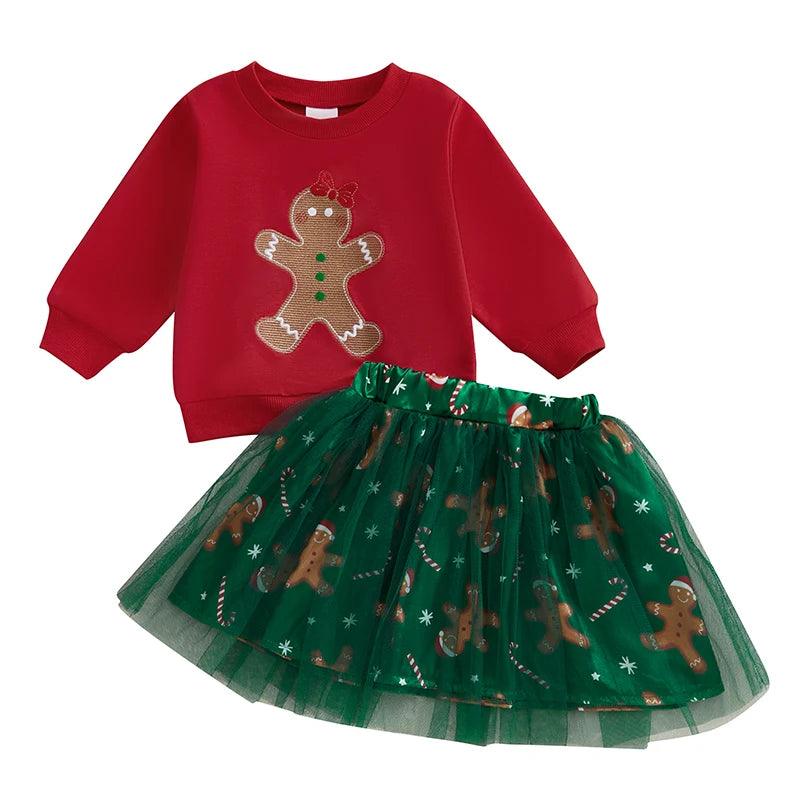 gingerbread cookie kids outfit - basil boutique