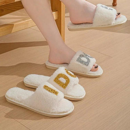 bride bedazzled slippers