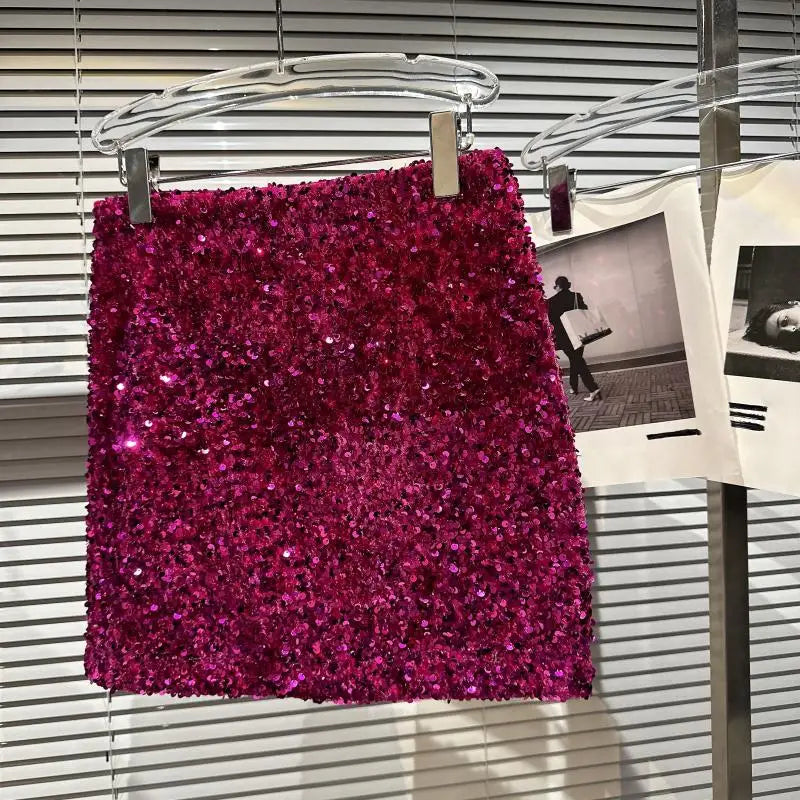 fashion sequin mini skirt - basil boutique