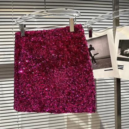 fashion sequin mini skirt - basil boutique