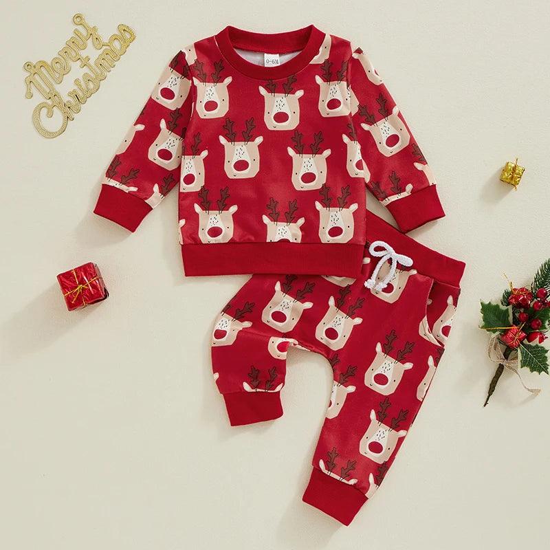 reindeer kids outfit - basil boutique