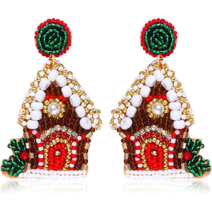 gingerbread house earrings