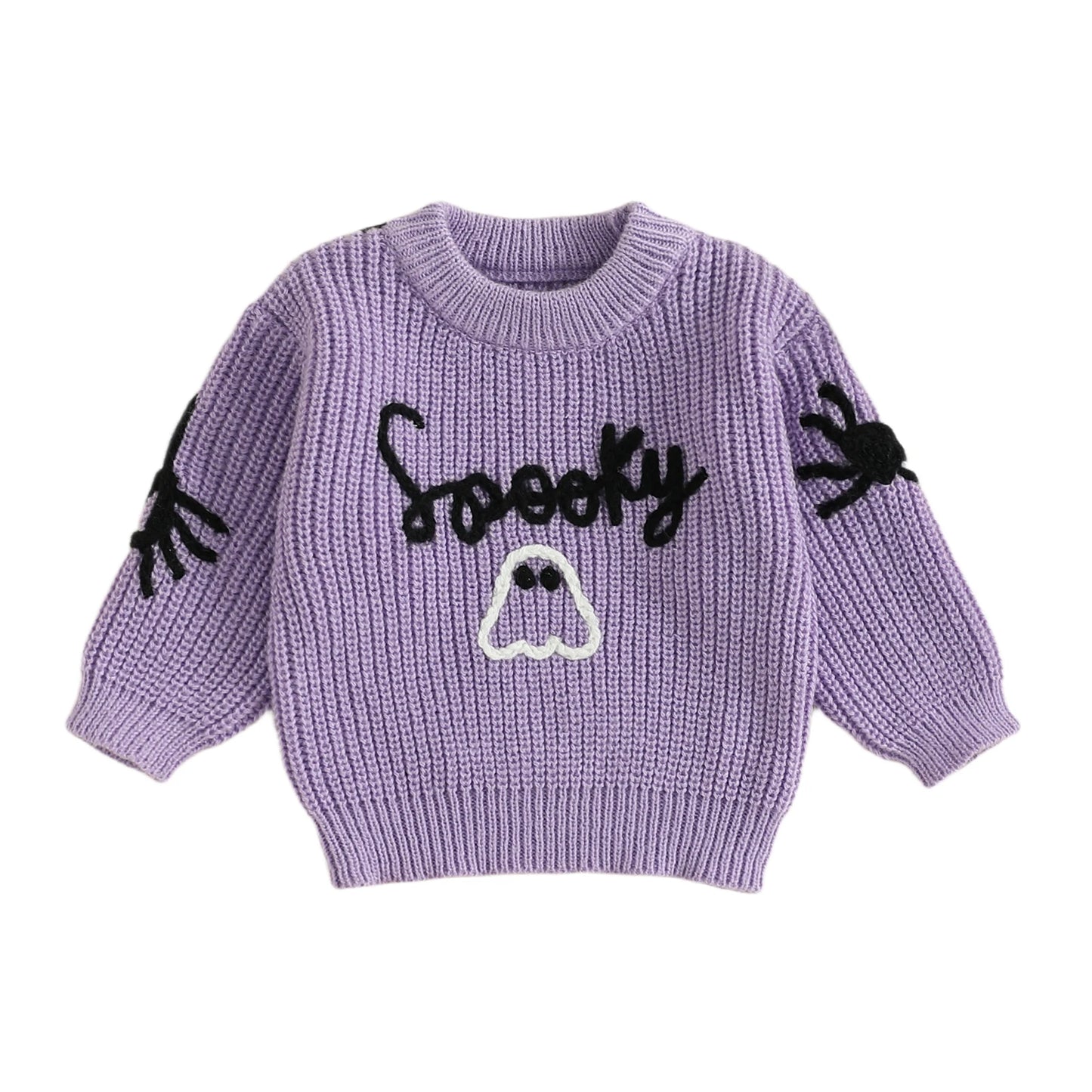 halloween knit kids crew sweaters