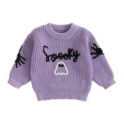 halloween knit kids crew sweaters