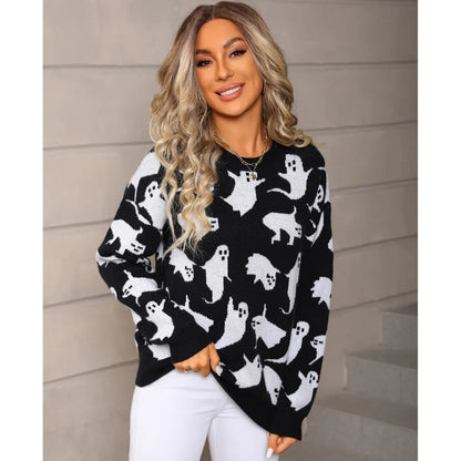 ghostly cute crew sweater