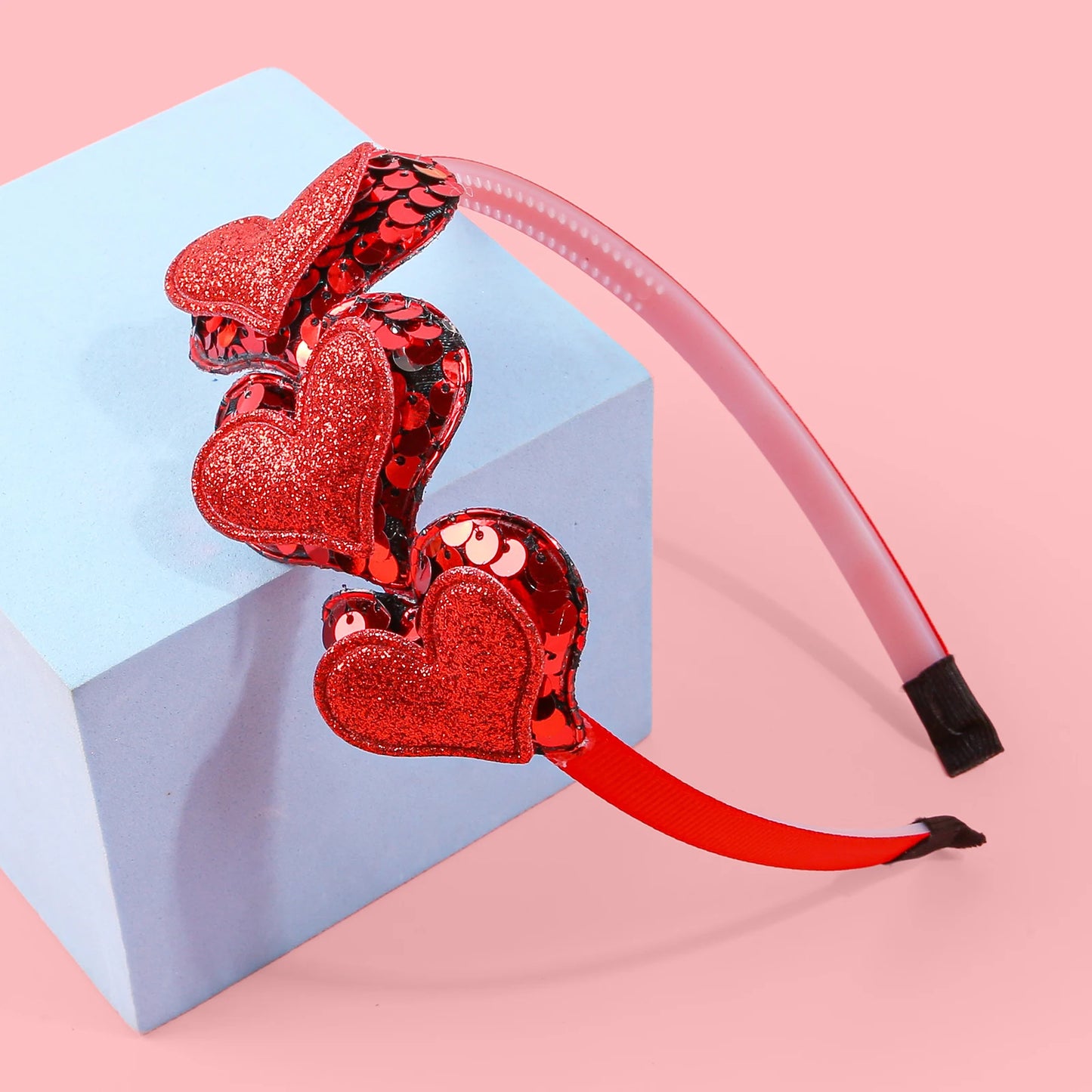 sweet heart glitter headband