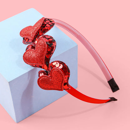 sweet heart glitter headband