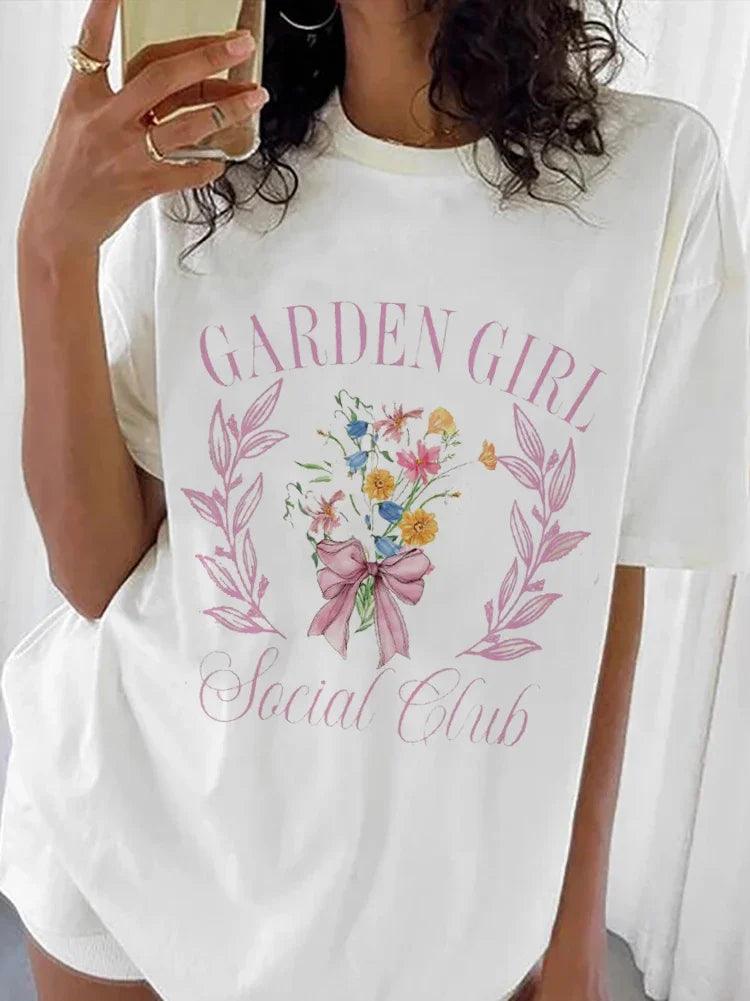 garden girl social club t-shirt - basil boutique