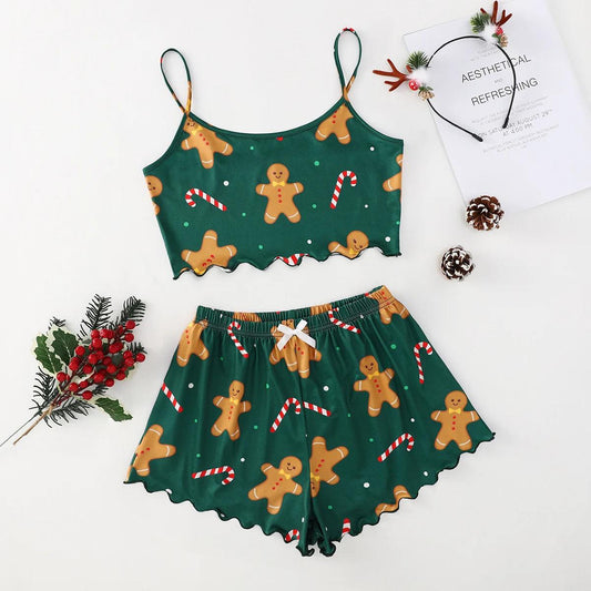 gingerbread cookie pajamas - basil boutique