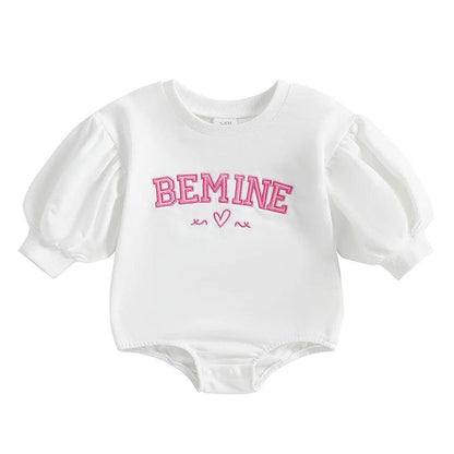 be mine puff sleeve onesie