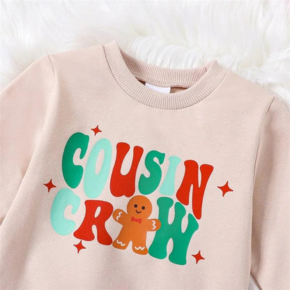 cousin crew christmas kids crew sweatshirt - basil boutique