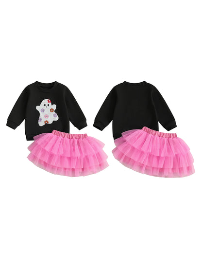 grovvy ghost tulle kids outfit