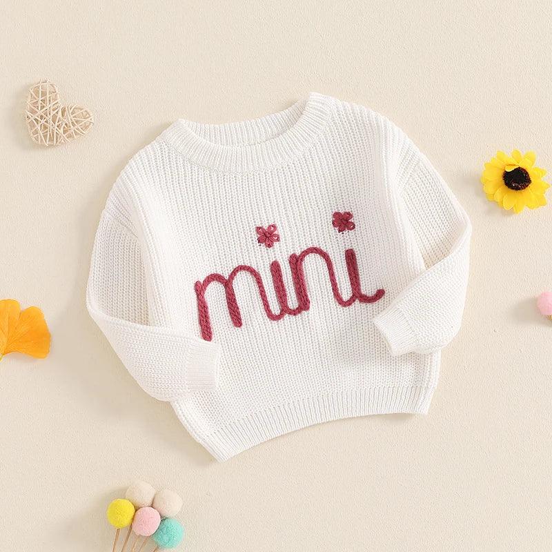 mama + mini knit matching crew sweaters - basil boutique