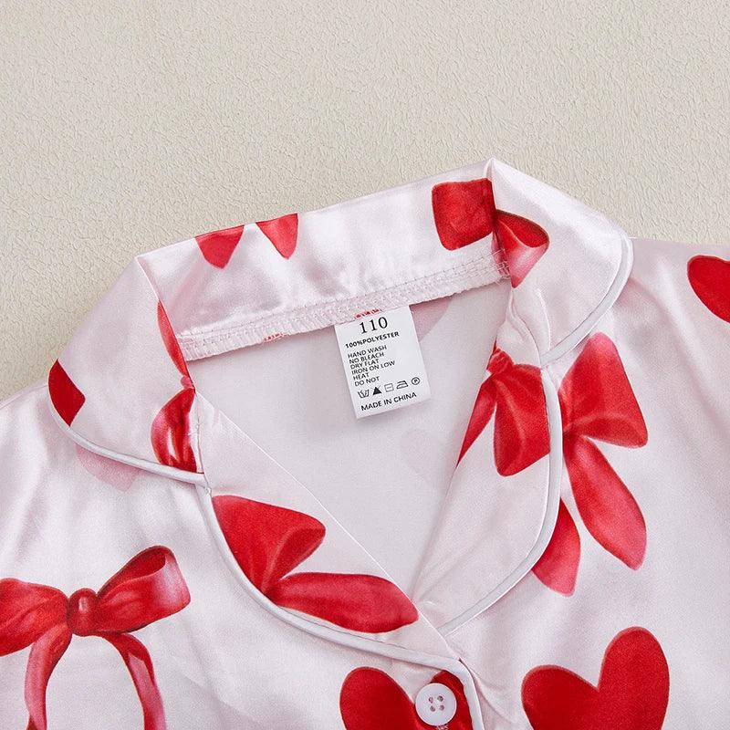 sweet valentine kids pajamas - basil boutique