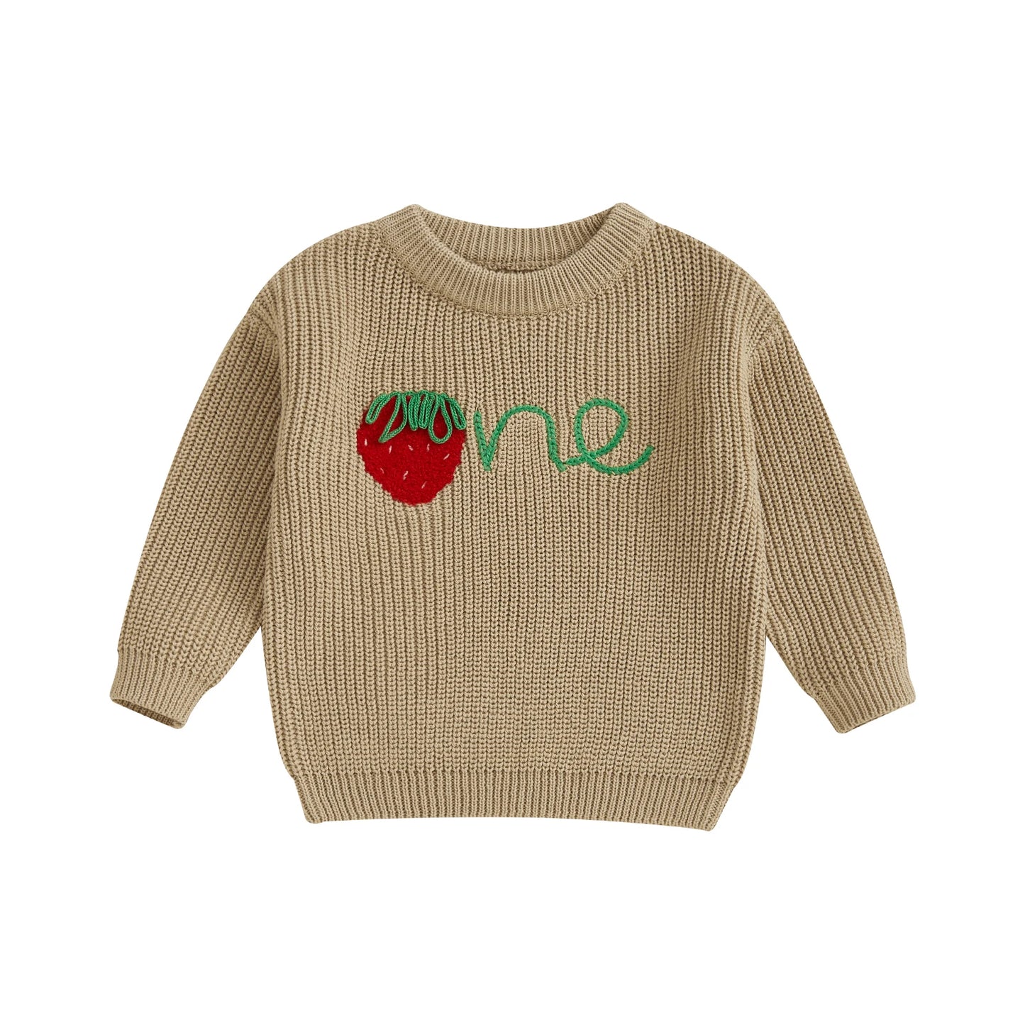 strawberry one kids knit crew sweater