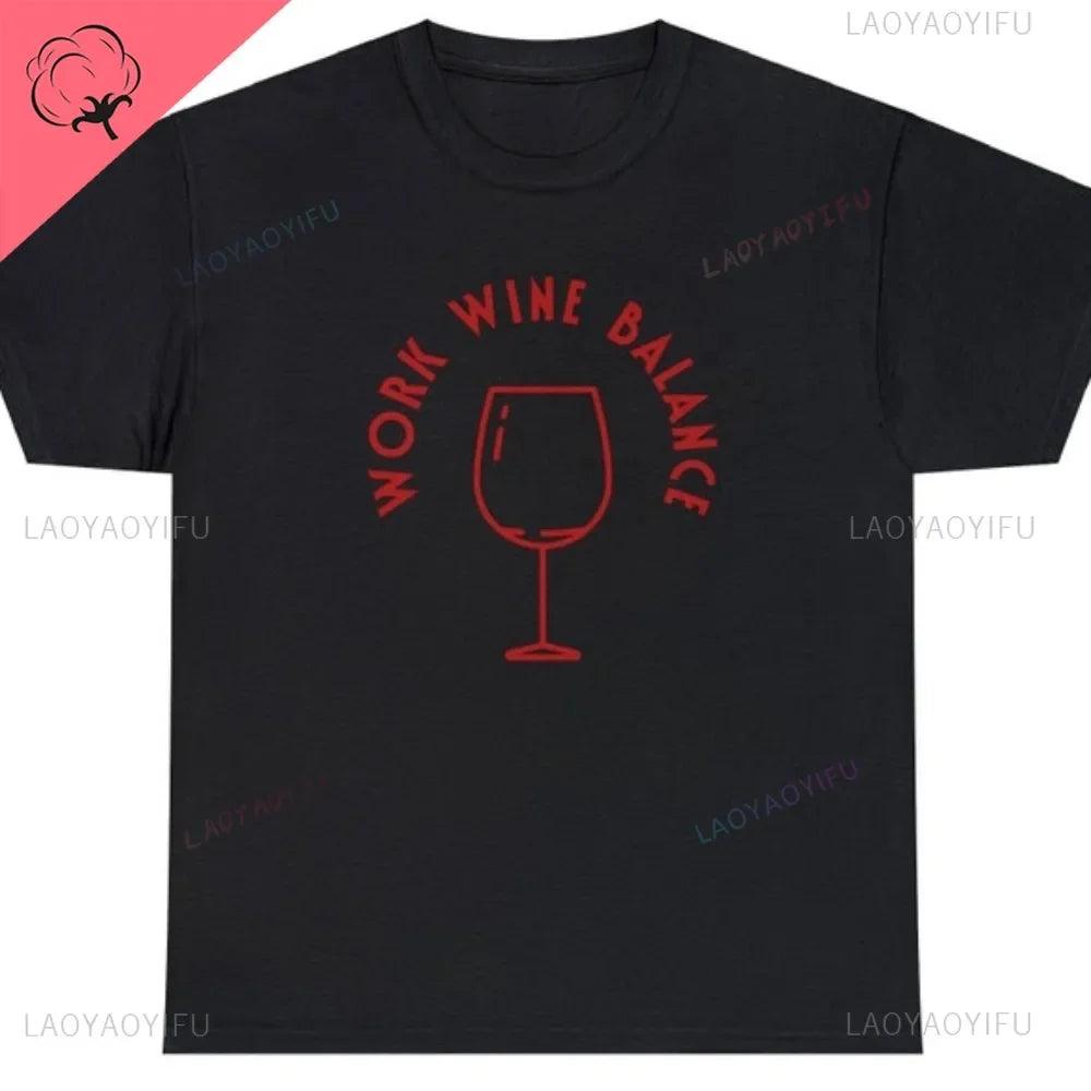 work wine balance t-shirt - basil boutique