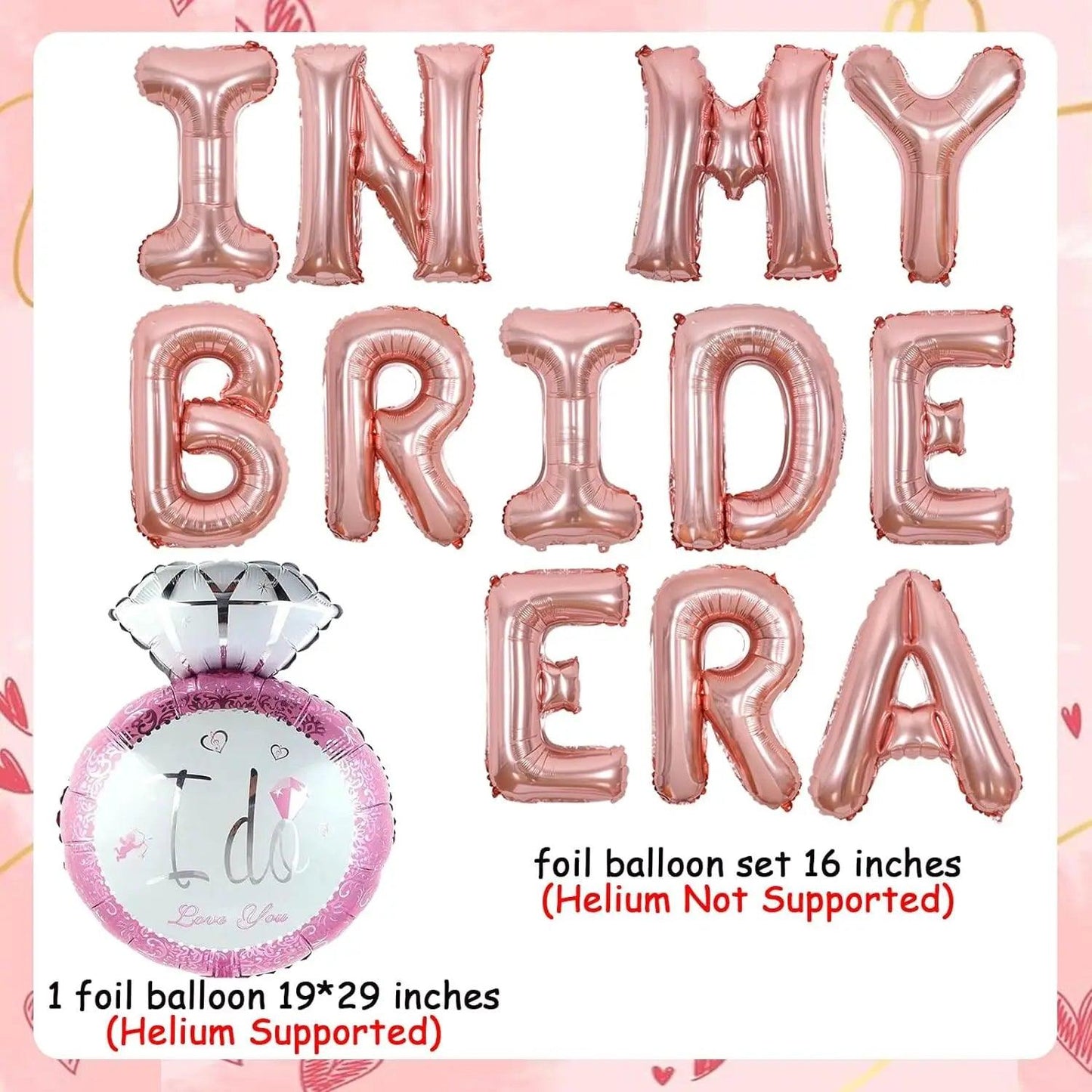 in my bride + engaged era balloon banners - basil boutique