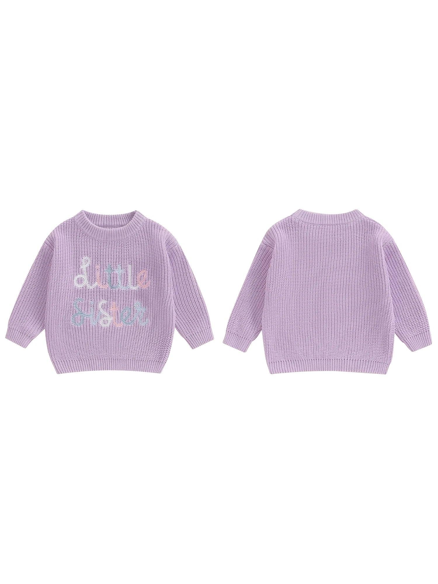 little sister pastel ombre knit kids sweater - basil boutique