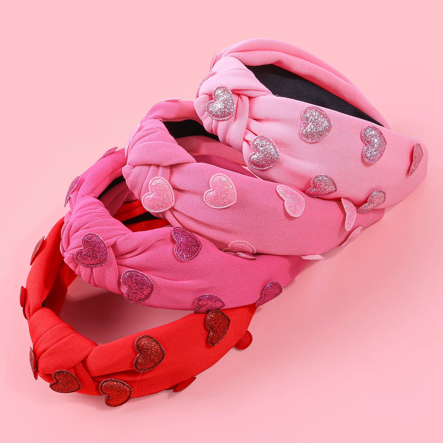 3D heart sequin headband