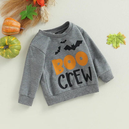 boo crew kids crew sweatshirt - basil boutique