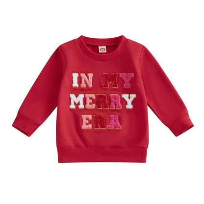 in my merry era kids crew sweatshirt - basil boutique