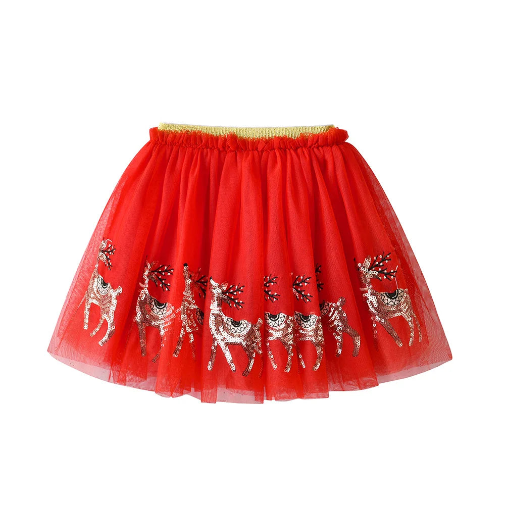 reindeer sequin kids tutu - basil boutique