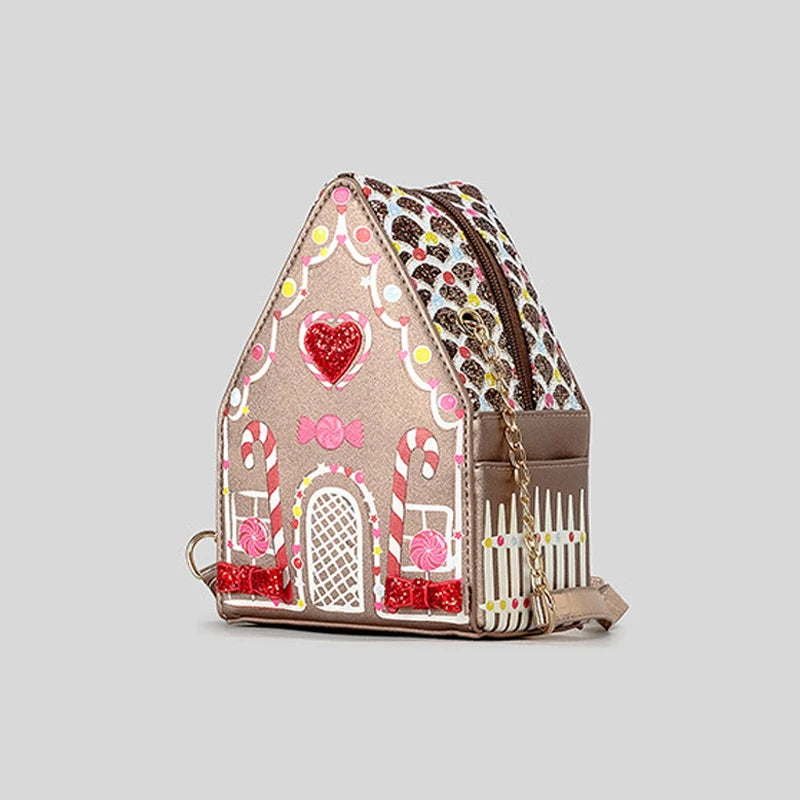 gingerbread house crossbody bag