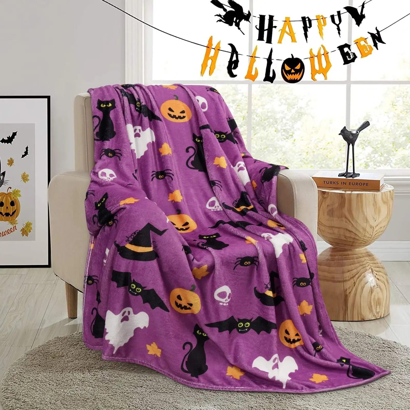 halloween throw blankets - basil boutique