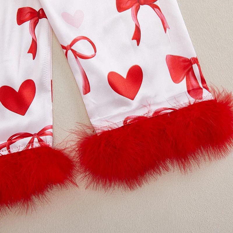 sweet valentine kids pajamas - basil boutique