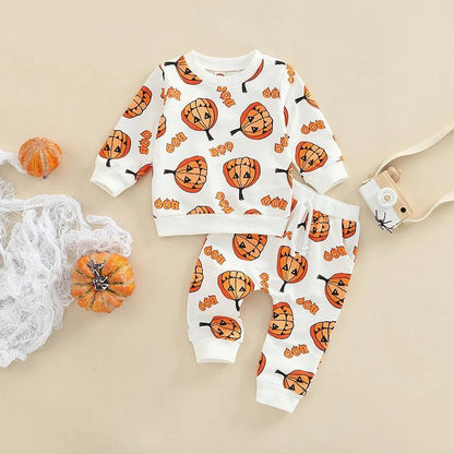 jack-o-lantern kids outfits - basil boutique