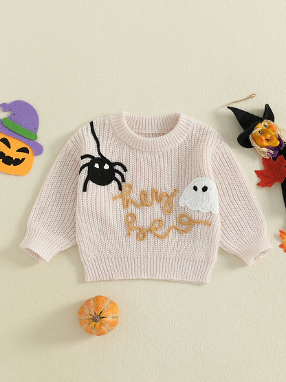 halloween knit kids crew sweaters