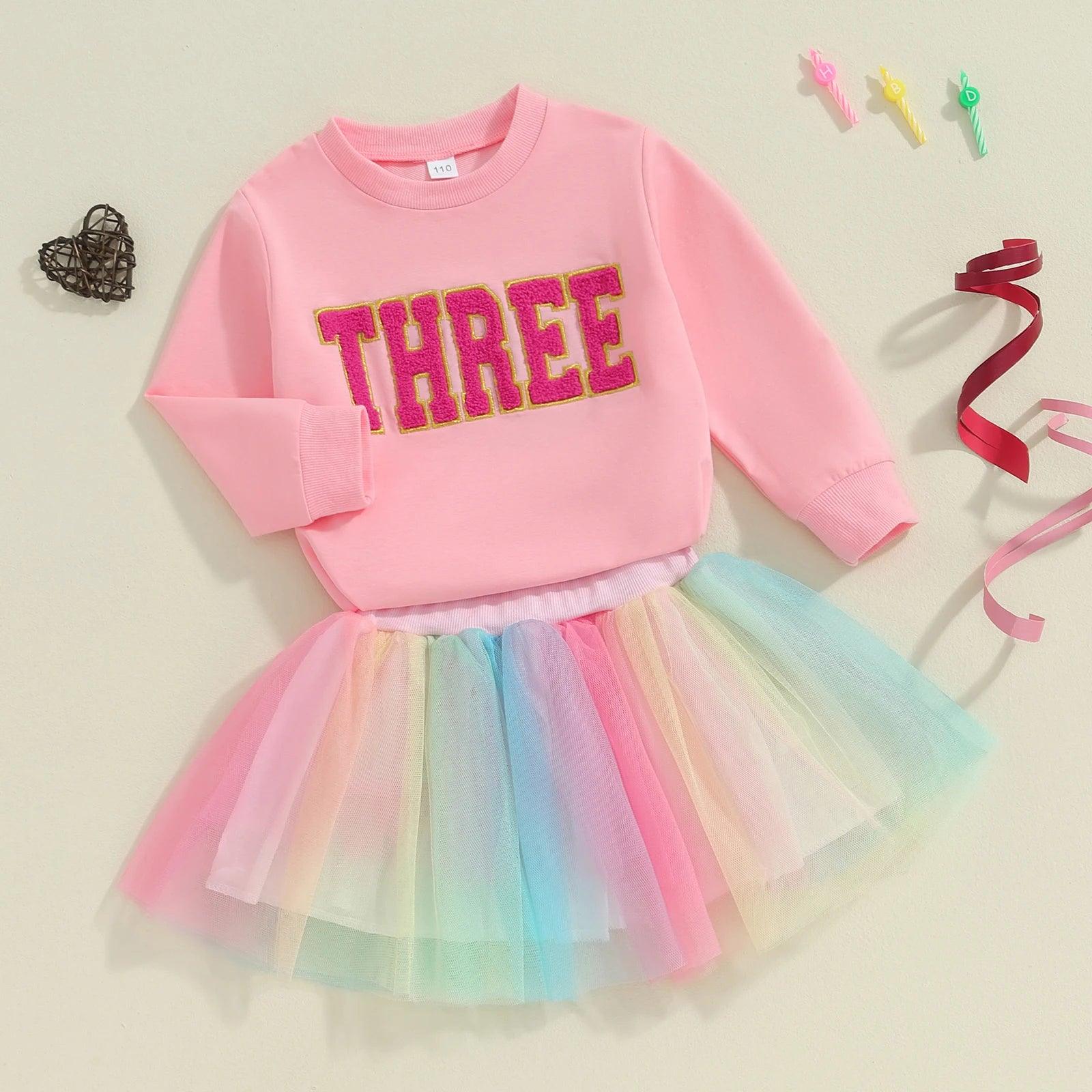 unicorn birthday tulle kids outfit - basil boutique