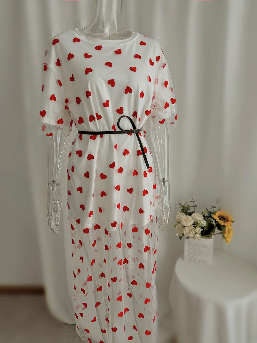 heart mesh tops + dresses