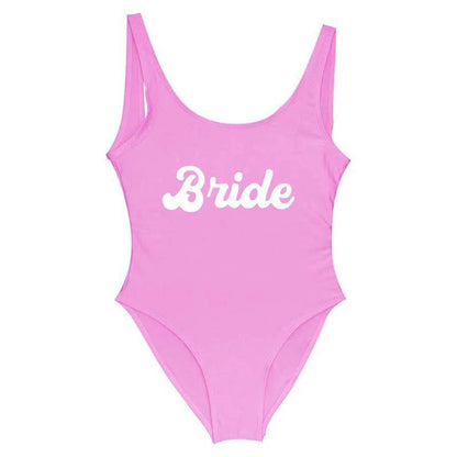 barbie babe + bride one-piece swimsuits - basil boutique